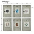 thumbnail image 3 of Uttermost Agate Contemporary MDF Glass Paper Wall Art in Silver (Set of 6), 3 of 3