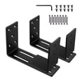 thumbnail image 2 of Soporte de barrera para puerta, soporte de barra de seguridad, soporte en U de Metal para puerta interior/exterior, puerta, 2x4 con tornillos, 2 uds. perfecl Soporte de barrera de puerta, 2 of 8