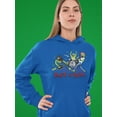 thumbnail image 2 of Rat Fink Rat N Roll Band Hoodie Women -T-Line Designs, Female Small, 2 of 4