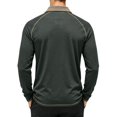 thumbnail image 4 of TOMVIGX Henley Shirts for Men Casual Button Down Long Sleeve Polo Shirt Fashion Outdoor Breathable Golf Shirts Lightweight Hiking Travel Moisture Wicking Crew Neck Tee Green 2XL, 4 of 7