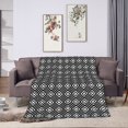 thumbnail image 6 of ZNDUO Lightweight Microfiber Bed Blanket, Modern Cross Lines Houndstooth Seamless Pattern Super Soft Flannel Cozy Throw Blankets, 50"x40", 6 of 8