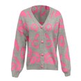 thumbnail image 4 of asddcavvf Cardigan for Women Womens Leopard Print Cardigans Fall Winter Button Front V Neck Long Sle, 4 of 4