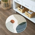 thumbnail image 6 of Gray Elephant Balancing Ball Round Area Rug Non-Slip Floor Mats Polyester Throw Rugs Floor Carpet for Door Entryway Bedrooms Living Room Decor, 27.6 X 27.6 Inches, 6 of 6