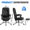 thumbnail image 5 of Vyrox Home Office Chair, High Back Executive Leather Desk Chair with Arms, Ergonomic Adjustable Swivel Computer Chair,Black, 5 of 7