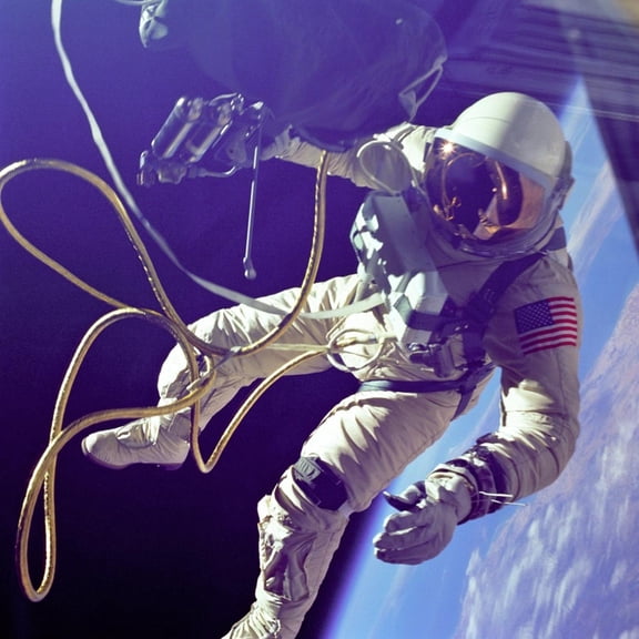 Art.com Astronaut Edward White During His 23 Minute Space Walk Photo, 16" x 16"