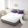 thumbnail image 5 of Feelyou Purple Anniversary Rose Bedding Comforter Set 7pcs, Rustic Cabin Full Bedding Set, 5 of 8