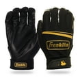 thumbnail image 2 of (2 pack) Franklin Sports MLB Classic One LT Baseball Batting Gloves - Black/Gold - Adult Small - Pair, 2 of 7