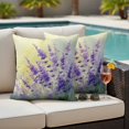 thumbnail image 5 of Outdoor Pillow Covers Pack of 2, Spring Watercolor Flowers Lavender Waterproof Throw Pillowcase Cushion Cases, Country Floral Art Decorative Pillow Cover for Couch Sofa Home Bed Patio, 5 of 9