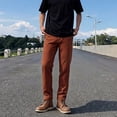 thumbnail image 6 of GINGTTO Men's Stretch Dress Pants Shiny Striped Slim Fit Pinstripe Chino Pants, 6 of 7