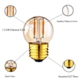 thumbnail image 3 of Bombilla de filamento LED G40 marrón CA/CC de bajo voltaje de 12 V/24 V CC CA, bombilla de batería para máquina herramienta retro, 3 of 4
