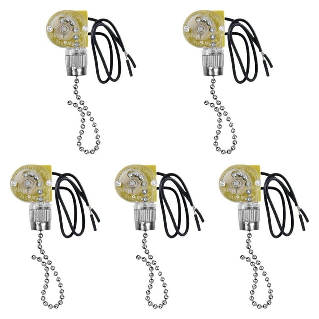 5 piezas de cadena de tracción para interruptor de luz de ventilador, control de luces de pared, lámpara de alto rendimiento, ventiladores de techo