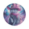 thumbnail image 7 of WOBOGO Mystery Kitten Round Placemats Set of 6 Heat Resistant Washable Kitchen Table Decorations 15.4in, 7 of 7