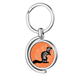 thumbnail image 1 of Black Squirrel animal silueta natural Rotating keychain Metal Keyring Holder, 1 of 2