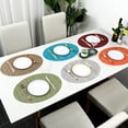 thumbnail image 2 of Toystoory fácil del poliéster 6pcs y esteras ovaladas versátiles para la decoración de la tabla elegante durable Mostrada gris-plata 45*32CMcm, 2 of 6