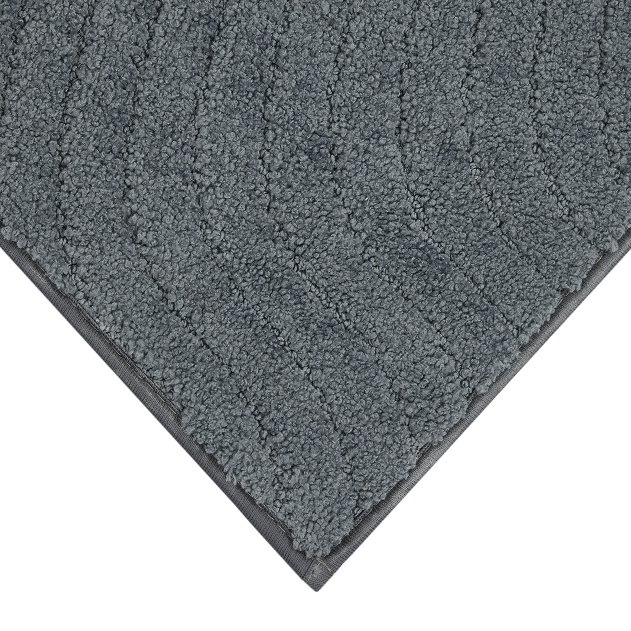 Mainstays Tufted Waves 2-Piece Bath Rug Set, Soothing Gray, 17 in x 24 in & 20 in x 30 in