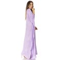 thumbnail image 4 of Sakkas Catia Women's Boho Casual Long Maxi Caftan Dress Kaftan Cover-up LougeWear - 22-Purple - One Size, 4 of 5