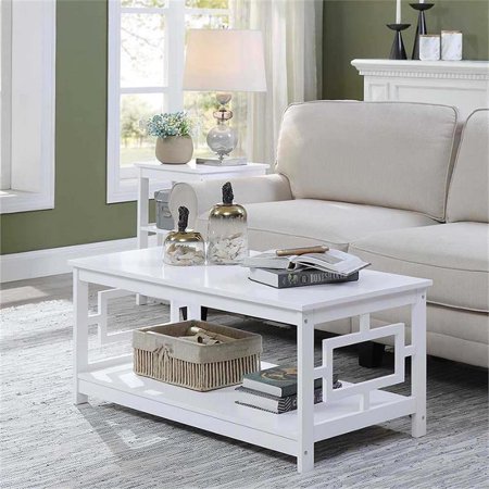 Pemberly Row Coffee Table in White Wood Finish