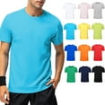 thumbnail image 4 of Hombres Mujeres Camiseta de manga corta O Cuello Camisas de algodón sólido para calles deportivas ca Abanopi Camiseta de manga corta, 4 of 7