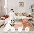 thumbnail image 3 of Homewish Watercolor Gradient Twin Comforter Sets,Mid-Century Geometric Bedding Set,Cream Pink,Reversible,2-Piece,1 Comforter and 1 Pillowcase, 3 of 7