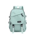 thumbnail image 1 of Mochila escolar de color sólido Mochila para niños Niños Niñas Mochila de ocio intermedia primaria Mochila ligera de nailon para adolescentes (verde claro) Hy, 1 of 5