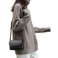 thumbnail image 4 of Women'S Loose Turtle Neck Long Sleeve Pullover Sweater Autumn and Winter Knitted Pullover Top Camel One size, 4 of 9