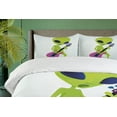 thumbnail image 4 of Ambesonne Popstar Party Duvet Cover Set, Music Monster, 2-Calking, Apple Green Navy Blue, 4 of 7