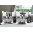 thumbnail image 6 of Ambesonne Retro Throw Pillow Cover 4 Pack, Auguste Vitu Monument, 20", Black and White, 6 of 7