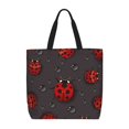 thumbnail image 1 of Easygdp Red Ladybugs Bolsa Tote para Mujer, Bolso de Hombro para Trabajo, Playa, Viajes, Compras y Supermercado, 1 of 7