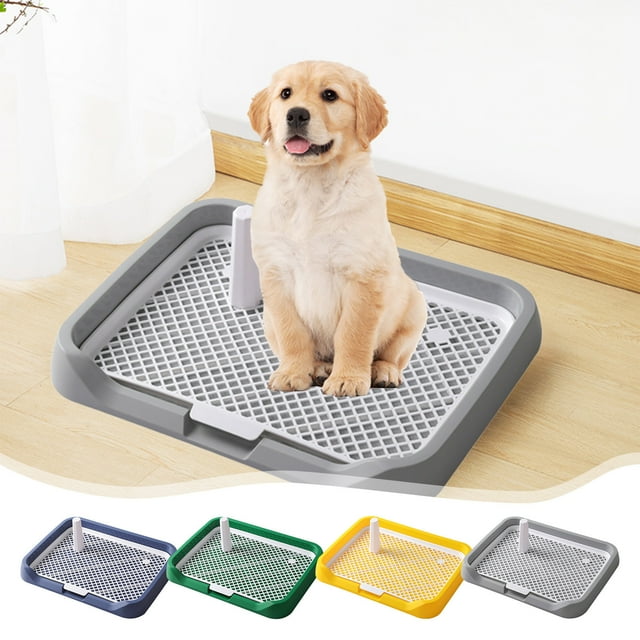 Washable Dog Potty with Detachable Tray - Flat Bottom Puppy Pad Holder for Small & Medium Dogs