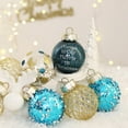 thumbnail image 3 of Taotanxi 25PCS Christmas Ornaments Set, 2.36"/6CM Clear Plastic Shatterproof Christmas Ball Hanging Ornaments for Xmas Tree Decorations, for Indoor Home Party Holiday Decor - Blue,Gold., 3 of 5