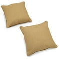 thumbnail image 2 of Blazing Needles Outdoor Spun Poly 20-Inch by 20-Inch by 6-Inch Throw Pillow, Wheat, Set of 2, 2 of 2