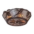 thumbnail image 2 of Meyda Tiffany 142199 Pinecone 4 Light 24" Wide Semi-Flush Ceiling Fixture - Cafe-Noir, 2 of 2