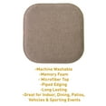 thumbnail image 2 of Alexis Memory Foam No Slip Back 16 x 16 Chair Pad Cushion 4 Pack - Chocolate, 2 of 7