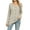 Beige, variant on Womens Swear Long Sleeve Button down Tops Crew Neck Classic Knit Pullover Solid Color Shirt Fall