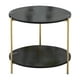 thumbnail image 1 of Mesa de centro, mueble de mesa, mesa pequeña para oficina, decoración del hogar, sala de estar Redondo negro, 1 of 8