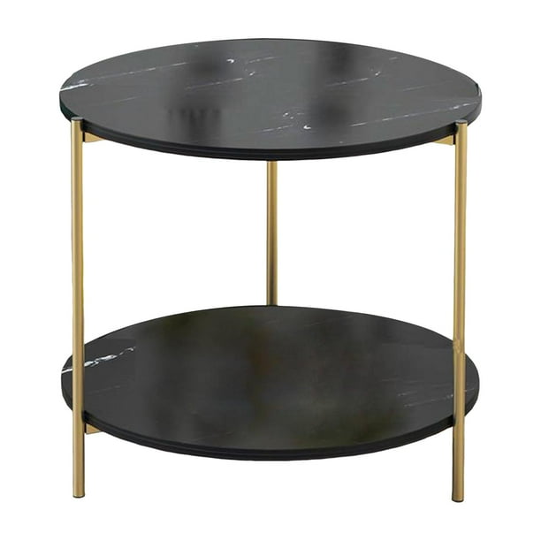 Mesa de centro, mueble de mesa, mesa pequeña para oficina, decoración del hogar, sala de estar Redondo negro