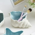 thumbnail image 3 of Conch Shell Ceramic Jewelry Tray – Aqua Blue Trinket Dish for Rings, Earrings, Necklaces & Bracelets, 3 of 6