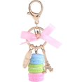 thumbnail image 1 of Llavero de Macarrones con Torre Eiffel, Colgante Decorativo de Resina y Aleación, 12 cm, Azul, para Bolsos y Accesorios, 1 of 5