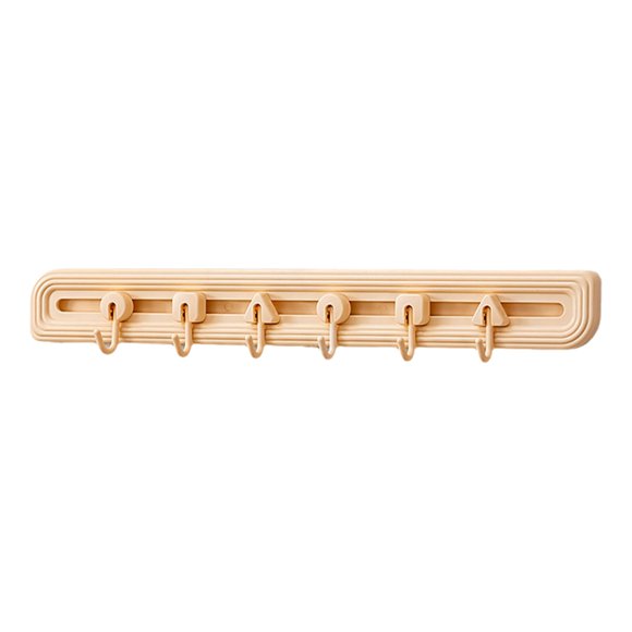 Door Hooks For Hanging Clothes Behind The Door Non-Stick Adhesive Sliding Adjustable Spacing White Or Khaki 18 cm And 40 cm Options