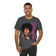 thumbnail image 3 of Jimi Hendrix Cartoon Portrait T-Shirt, Black History Icon, Vintage Music, 3 of 5