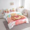 thumbnail image 3 of Feelyou Kawaii Boba Capibara Bedding Comforter Set 7pcs for Teens, Dreamy Cartoon Rainbow Queen Bedding Sets, Pink Watercolor Reversible Queen Sheet Sets, Luxury Bedroom Decor, 3 of 8