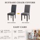 thumbnail image 3 of Stretch Dining Chair Slipcovers, Removable Washable Soft Spandex Extra Large Dining Room Chair Covers for Kitchen Hotel Table Banquet Solid Color（grey）, 3 of 5
