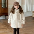 thumbnail image 5 of OGLCCG Girls Winter Faux Fur Coats Warm Long Sleeve Full Zipper Furry Sherpa Jackets Soft Outdoor Windproof Thermal Outerwear with Pockets 5-14 Years, 5 of 6