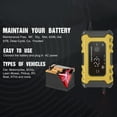 thumbnail image 4 of Mistaha 12V6A Battery Charger for Automotive and Motorcycle, Digital Repair Charger - Yellow, US Version, 4 of 7