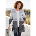 thumbnail image 2 of Woman Within Plus Size Ombre Shaker Cardigan Sweater, 2 of 6