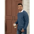 thumbnail image 7 of HAOMEILI Men's Relaxed Fit Cable Knit Crewneck Sweater, 7 of 7