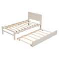 thumbnail image 5 of EBQOSK Modern Design Platform Bed Frame with 2 Drawers Beige, 5 of 7