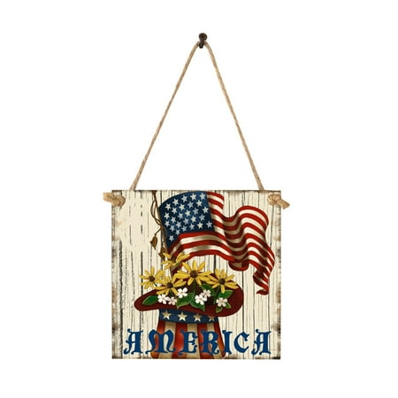 

Independence Day Wooden Pendant Wooden Pendant Home Window Hotel Decoration