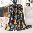 thumbnail image 2 of Black Princess Castle Pattern Blanket,Comfortable Soft Flannel Throw Blanket,All Season,Warm Lightweight Blankets for Sofa Bed Couch Living Room Chair,60"x80", 2 of 4