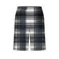 thumbnail image 3 of yillto Men's Plaid Lounge Shorts Sleepwear Pajama Bottoms Elastic Waist Drawstring Pjs Shorts with Pockets, 3 of 6